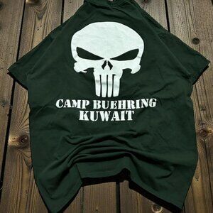 Tactical Skull Graphic T-Shirt - Deployment Souvenir Green Tee